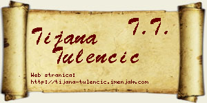 Tijana Tulenčić vizit kartica